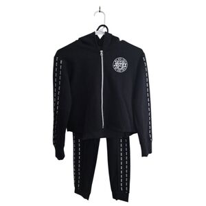 Black Justice FleeceTracksuit Set